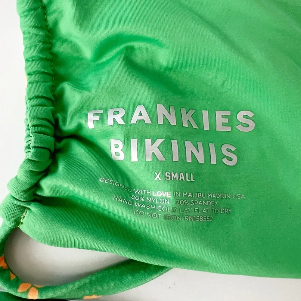 Frankies Bikinis Kailyn Top + Jenna High Waist High Cut Bottom in Meadow XS